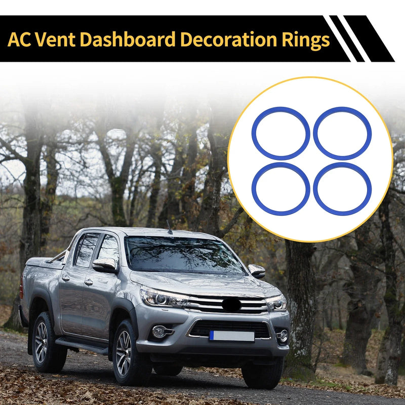Toyota Tacoma AC Vent Dashboard Decoration Rings Blue (2016-2023)