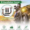 Motorcycle Hand Grips Cover Kit Handlebar Cover Orange Aluminum Alloy Rubber