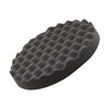 2 x Black Round Foam Compounding Polishing Pad Single Sided Flat Back