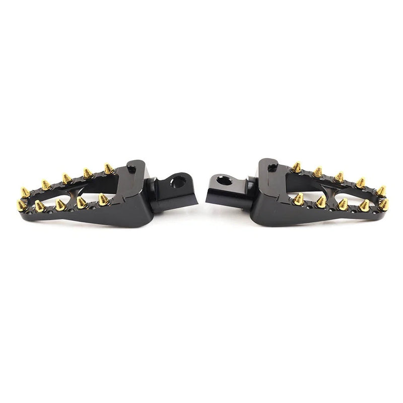 Harley Touring Sportster Dyna Black Gold Male Mount Foot Pegs