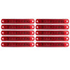 Car Truck Trailer 10 x Red 9 LED Sealed Side Marker Clearance Lights