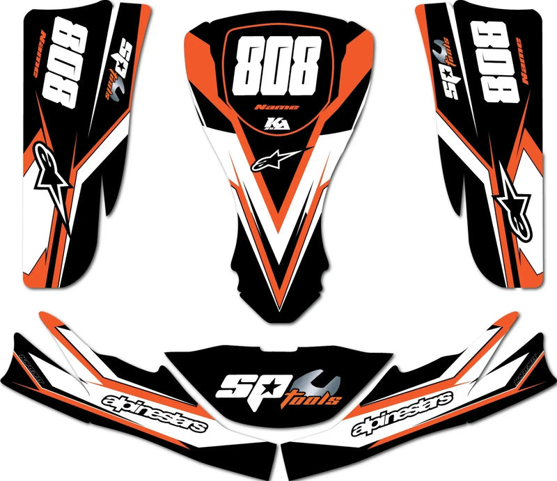 Intrepid OK1 Praga KART ART SPY STYLE Sticker Kit Decals