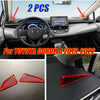 TOYOTA COROLLA 2 x Dashboard Air Vent Cover Trim Bright Red (2019-2022)
