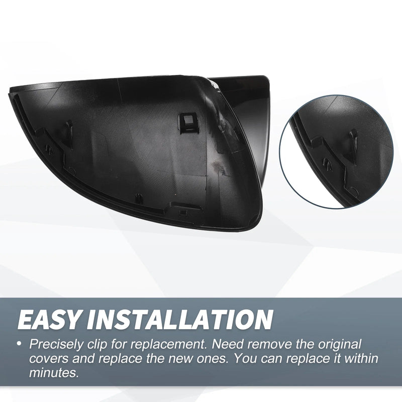 Mercedes-Benz C S Class Gloss Black Rearview Mirror Cover Caps (2015-2023)