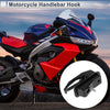 Square Aluminum Alloy Motorcycle Hanging Hook 1 Set Black 78mm Length