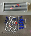 Universal Intercooler 550x230x50mm & 2.25" Aluminum Piping & Black Hose Kit