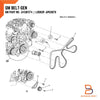 Holden Colorado, Trailblazer 6PK2870 Serpentine Belt (2012-2022)