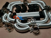 Universal 2.25" Aluminum Turbo Piping Kit + Black Hose