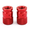 Car Motorcycle Bike MTB 2 x Aluminium Anti-Theft Valve Caps (F3)