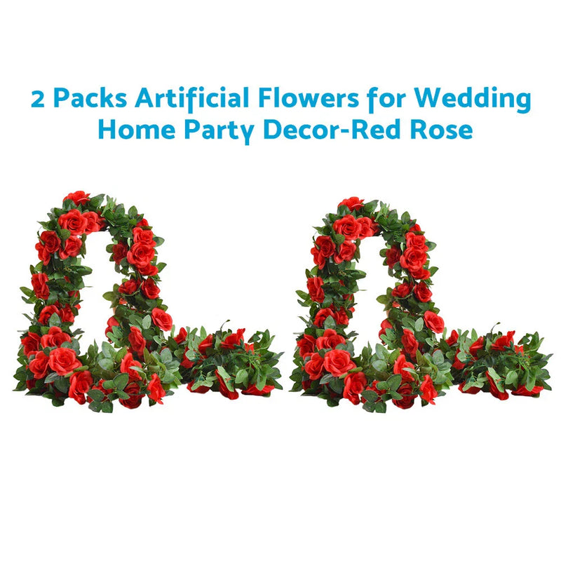 Wedding Garden Decor 16FT Artificial Rose Vine Flower