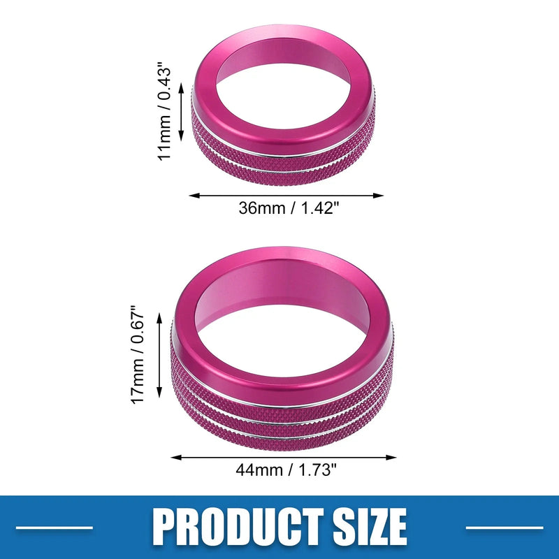 Dodge Durango 2014-2020 - 3 x Pink AC Radio Switch Knob Cover Decals