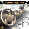 Toyota Tacoma Car AC Vent Dashboard Decoration Rings/Black 4 Pcs (2016–2021)