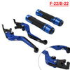 BMW S1000R S1000RR Blue Extendable Brake Clutch Lever Grip Set (2010-2023)