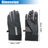 Motorcycle Cycling Sporting Pair Riding Warm Gloves Liners Deep Gray