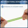 26cm Adjustable Bungee Cords with Metal Buckle - Green - 20 Pcs