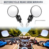 M6 Motorcycle Rear View Mirrors Round Shape Black Aluminum Alloy 1set