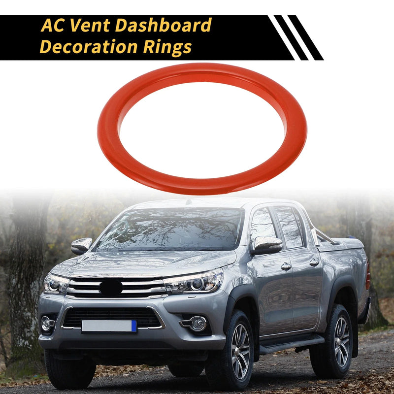 Toyota Tundra (2014-2021) 4 Pcs AC Vent Dashboard Decoration Rings Orange