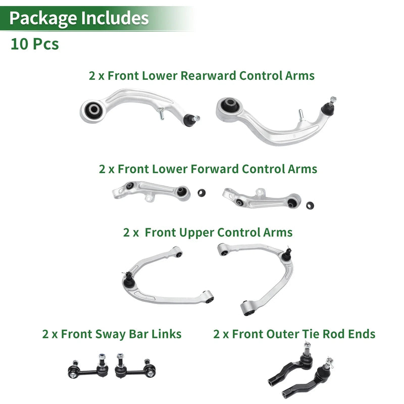 Nissan 350Z 10pcs Front Suspension Control Arm Sway Bar Links (03-09)