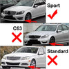 Mercedes Benz C Class W204 S204 Black Front Bumper Spoiler (2011-2014)