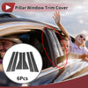 Subaru Forester (2019-2024) Black Carbon Fiber 6 Pcs Door Pillar Window Trim