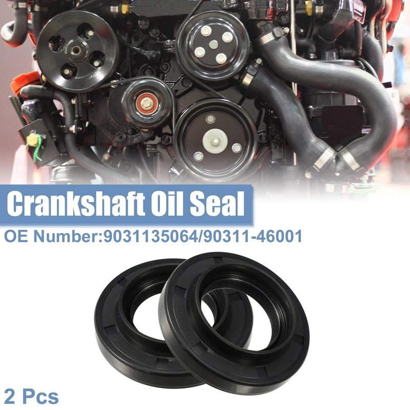 Lexus GS300 (1993-2005) Black 2 x Engine Crankshaft Oil Seals