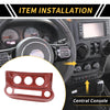 Jeep Wrangler JK JKU (2011-2017) Red AC Switch Button Control Cover Trim
