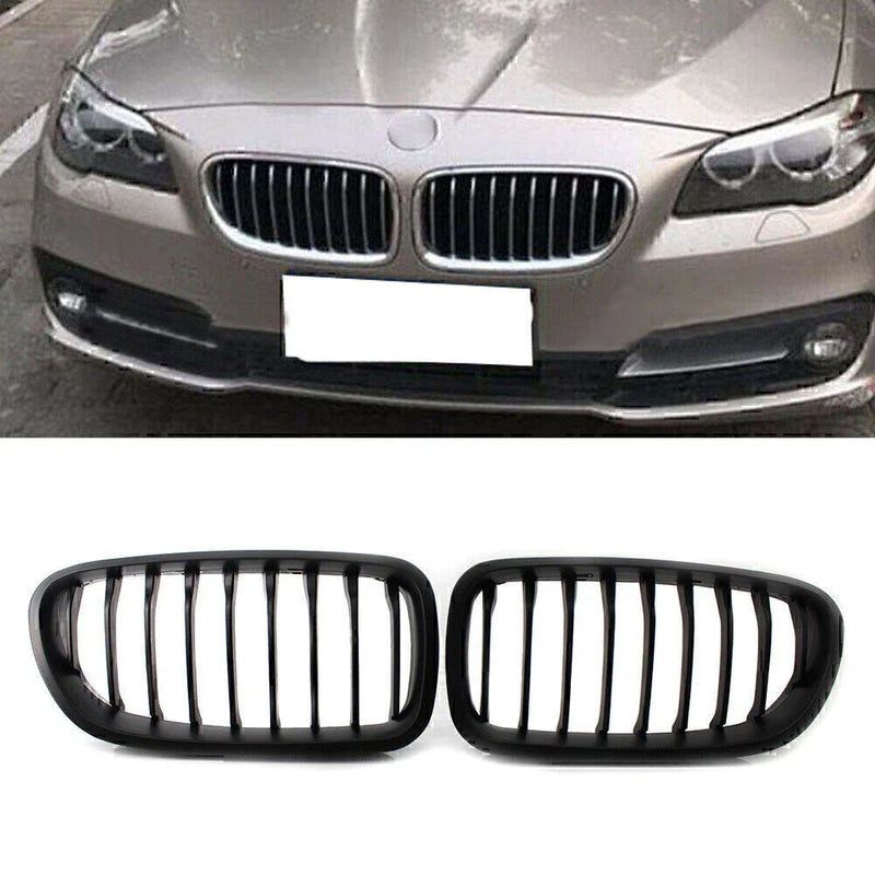 BMW F10 F11 M5 Sedan Matte Black Front Kidney Grille (2010-2016)