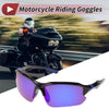 Goggles Motorcycle Riding Blue Lens Black Blue Frame Tri-acetal Cellulose PC