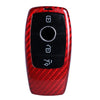 Mercedes Benz E-Class W213 Red Carbon Fiber Remote Key Fob Cover
