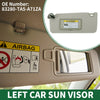 Honda Accord Left Sun Visor with Mirror & Light (2008-2012)