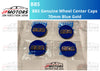 BBS Wheel Center Caps / 70mm 4 pcs / Genuine Emblem Blue Gold 3D Logo