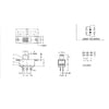 Various Applications 10 x 6 Terminal DPDT On/Off Mini Slide Switch