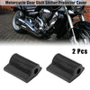 Motorcycle 2pcs Black Gear Shift Shifter Protector Cover Anti Slip