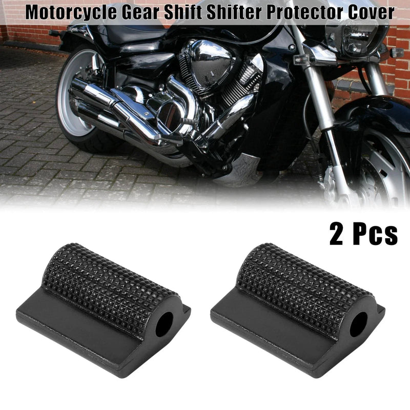 Motorcycle 2pcs Black Gear Shift Shifter Protector Cover Anti Slip