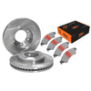Mazda BT50 UP UR Front Slotted Dimpled Disc Rotors + Pads (2011-2019)