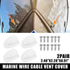 2 x Marine Transducer Cover Clam Shell Vent Wire Covers White