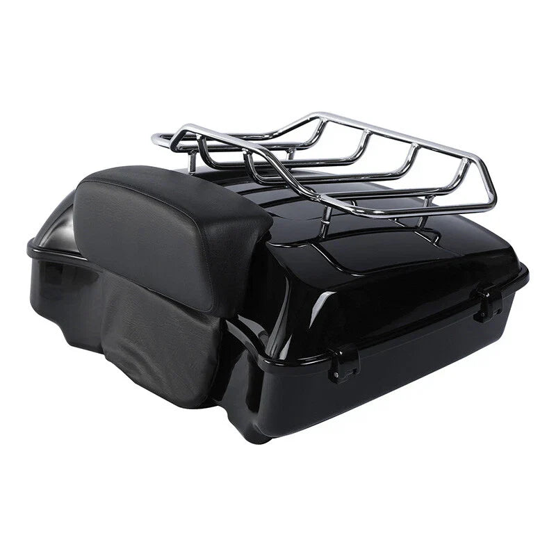 Harley Street Glide Chopped Trunk Backrest Rack Solo Mount (2014-2025)