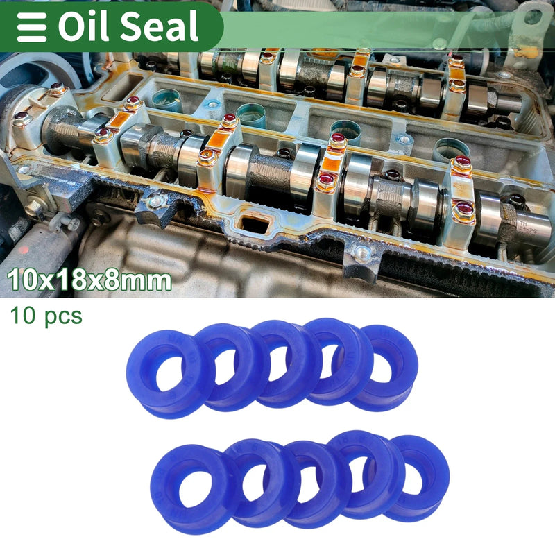 Oil Seal TPU Rotary Shaft Seal 10x18x8mm High Pressure Blue 10 x