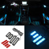 Interior Decor Ice Blue LED Car Door Handle & Armrest Lights