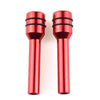Car Interior 2 x Door Lock Pins Premium Red Aluminum