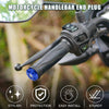 Motorcycle End Plugs 18-20mm 32mm OD Aluminum Alloy Blue 2 x