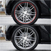 Car & Motorcycle 16pcs Rim Sticker Tape Strip Accessory Red