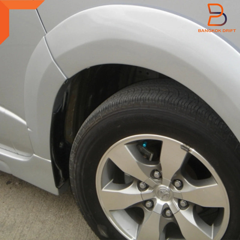 Toyota Hiace Commuter 6 x White Fender Flares Wheel Arches (2005-2019)