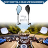 M8/M10 / 1 Set / Rear View Mirrors Prismatic Shape Black Silver Tone