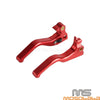 Harley Sportster 3 Finger 5.3'' Handle Grips Brake Clutch Levers Red (2010-2023)