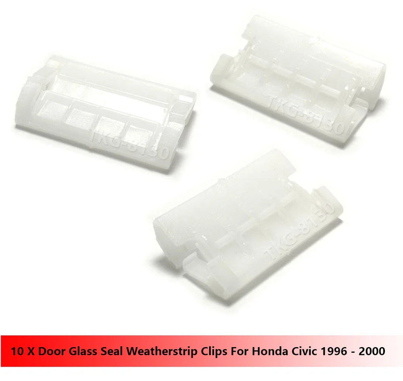 Honda Civic 10 x Door Glass Seal Clips (1996-2000)