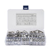 Wire Rope Cable Thimbles 250 Pcs Crimping Loop Sleeve Assortment Kit
