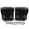 Harley Sportster XL883 / 1200 Black Motorcycle Leather Side Saddle Bags