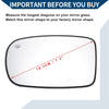 Chrysler 200 300 Heated Left Side Mirror Glass Replacement (2005-2018)