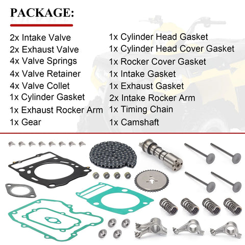 Polaris Ranger / Scrambler 425 / 500 Camshaft & Rocker Arms Gasket Valve Kit